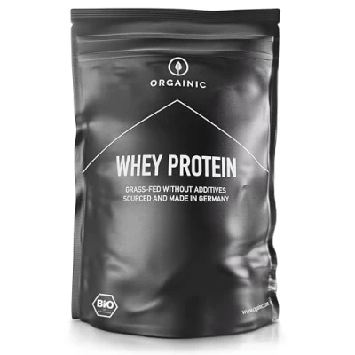 Obrázek ORGAINIC bio borůvka Whey Protein certifikováno bez přísad bílkovinný prášek z Německa Krmení trávy 1000 g
