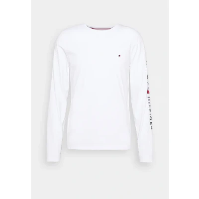 Obrázek Tommy Hilfiger LOGO LONG Sleeve TEE Top s dlouhým rukávem, Muži, Velikost: Small, White