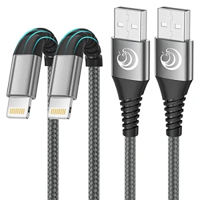Obrázek Aioneus nabíjecí kabel Pro iPhone, Lightning [2 balení 2 M] MFi certifikovaný rychlonabíjecí iPhone Nylon Fast 14/13/12/Mini/Pro/11 Max/XS/XS
