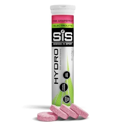 Obrázek SiS Science in Sport GO Hydro tablety s elektrolytem, bez lepku, cukru, alternativa elektrolytového prášku, růžový grapefruit aromatizovaný plus elektrolyty, 20 tablet