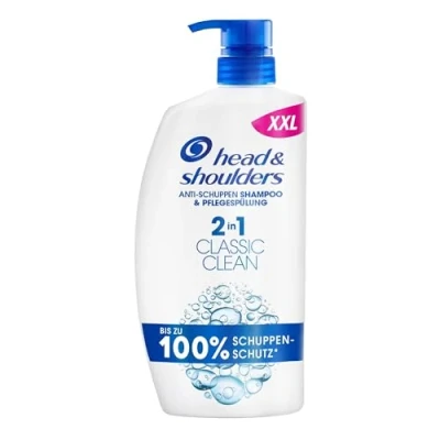 Obrázek Head &amp; Shoulders Šampon proti lupům 2 v 1 Classic Clean 1, 800 ml dávkovač pumpičky. Klinicky testován až 100% ochrana lupům. Pro každý typ vlasů a pokožky hlavy. Každodenní použití. Čistý