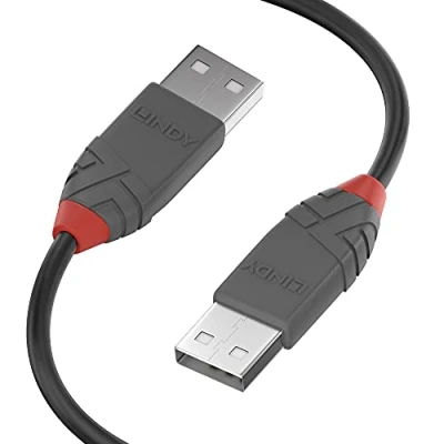 Obrázek LINDY 36693 2m USB 2.0 Typ A Kabel, Anthra Line, anthrazit