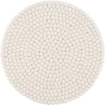 Obrázek myfelt Plstěná koule podložka na sedadlo Linéa Ø 36 cm, bílá