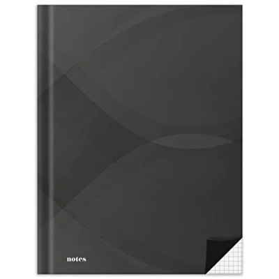Obrázek RNKVERLAG 46516 Poznámkový blok &quot;notes carbon black&quot; ve formátu DIN A5, čtverečkovaný, s 96 listy 70 g/m², 1 kus
