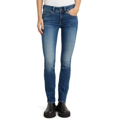 Obrázek G STAR RAW Dámské Midge Saddle Straight Jeans, Modrá (Medium Indigo Aged D07145 8968 6028)