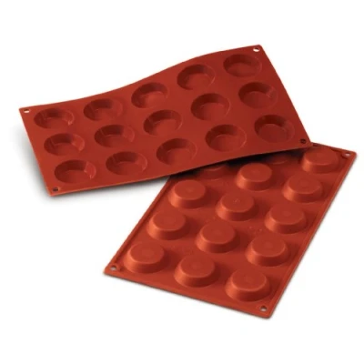 Obrázek Silikomart Silikonová forma na tatínky SF013 Ø 45 v 10 mm, silikon, hnědá, 30 cm