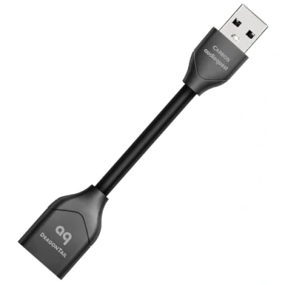 Obrázek AudioQuest DragonTail USB kabel (0,112 m, A/USB A, 2.0, konektor/zdířka) černý