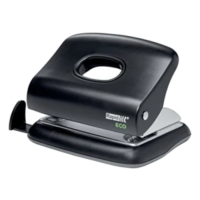 Obrázek Rapid ECO 24845300 děrovačka (2 Pro dvojité děrování, 80% Recyklované Plast, kapacita 20 x 80 g/m2) Černá