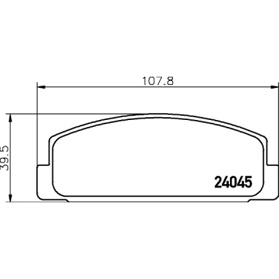 Obrázek HELLA PAGID brzdové destičky vzadu nejsou připraveny pro výstražné ukazatele opotřebení čtyři v sadě T1428 mj. MAZDA 8DB 355 011 131