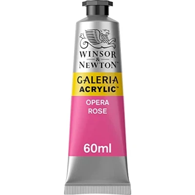 Obrázek Winsor &amp; Newton Akrylová barva Galeria 2120448, vysoká pigmentace, stálobarevná, máslová konzistence, tuba 60 ml operní růžová