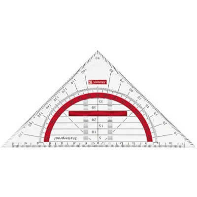 Obrázek Brunnen 104975923 geometrický trojúhelník Colour Code (pro školu a kancelář, 16 cm, nerozbitný, ergonomická rukojeť) červená /
