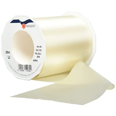 Obrázek Dárek 112 mm 25 m Adria saténová stuha, krémová