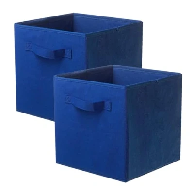 Obrázek PowerKing Aufbewahrungsbox Organizer aus Stoff, 2 er faltbar Aufbewahrungswürfel Aufbewahrung Box in Würfelform Blau