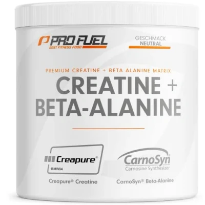 Obrázek Kreatin monohydrát + beta Alanin 300 g Premium Creapure® Creatin 5 CarnoSyn® v jedné porci ultra vysoká dávka pro silový sport a kulturistiku vyrobeno Německu chuťově