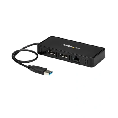 Obrázek StarTech.com USB na Dual DisplayPort Mini Dock Mac a Windows 4K 60Hz GbE Hub dokovací stanice Monitor (USBA2DPGB)