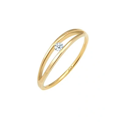 Obrázek Diamore Prsten zasnoubení vlny Diamant (0,06 ct.) 585 žluté zlato, Žluté
