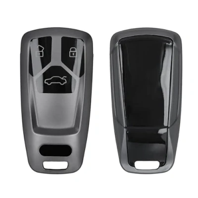 Obrázek kwmobile obal na klíče od auta kompatibilní s Audi 3 tlačítka Smartkey klíč (pouze Keyless Go) silikonový kryt černý matný