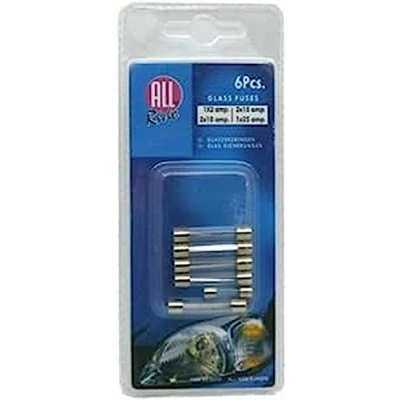 Obrázek Car Fuse sortimentu 6PC Glass, 1 ks / S, stříbrná (stříbrná)