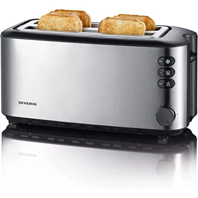 Obrázek Automatický toustovač AT 2509 od Severin (1400 W, až pro 4 plátky chleba) ušlechtilá ocel