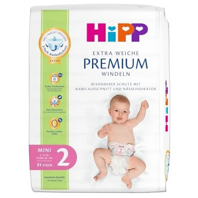 Obrázek HiPP Babysanft Plenky Mini 2 Carry, balení 3 ks (3 x 1 31 ks)