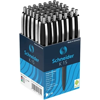 Obrázek Schneider Propiska 3081 K15 (na dokumenty, tloušťka čáry: M, barva pera: černá) 50 kusů, černé