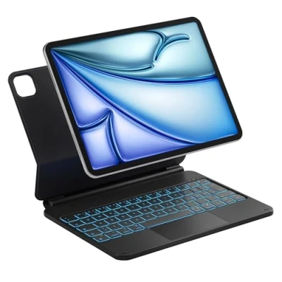 Obrázek Inateck NeoMagic pouzdro s magnetickou klávesnicí Pro iPad Air 11&quot; M3/M2 (2025/2024), 5/4, Magic Keyboard 4/3/2/1, konzolový stojan, 7barevné podsvícení, KB09119