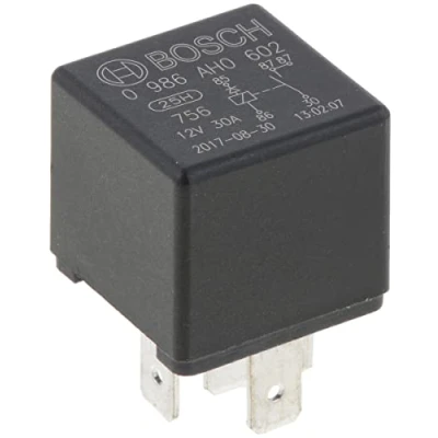 Obrázek Bosch 0986AH0602 mini relé 12 V 20 A, IP5K4, provozní teplota od 40 C do 100 C, zavírací relé, 5 pinů, 2 x 87