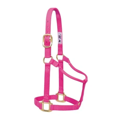Obrázek Weaver Leather Originální ohlávka na koně, nylon, není nastavitelná, středně velká, růžová (Diva Pink)