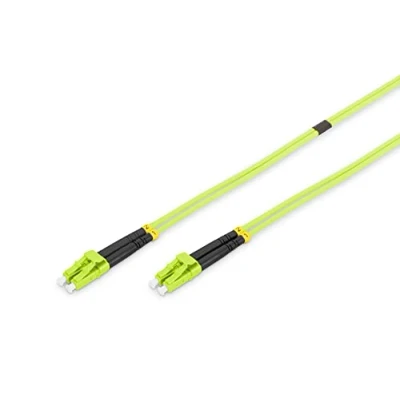 Obrázek DIGITUS DK 2533 01 5 Glasfaserkabel OM5 1 m LC zu Duplex LWL Kabel 1/10/40/100 Gbit/s MM Multimode Glasfaser LAN Fasertyp: 50/125 µ Limettengrün (Lime Green)