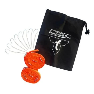 Obrázek Talbot Torro Speed Badminton Court Lines, označení hracího pole 5,5 x m, zabaleno v blisteru, neonově oranžová, 490185
