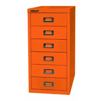 Obrázek BISLEY MultiDrawer, série 29, DIN A4, 6 zásuvek, kov, 603 oranžová, 38 x 27,9 59 cm