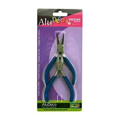 Obrázek Vaessen Creative Alu Deco Pliers Sidecutter Plus Round Nose, kov, modrý, 12 x 8 1,5 cm
