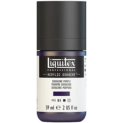 Obrázek Liquitex akrylová barva Professional 2059186, s kvašovými vlastnostmi, stálá na světle, voděodolná, 59 ml dávkovací láhev dioxazinová purpurová