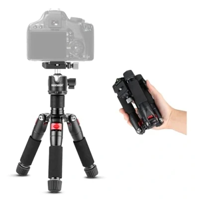 Obrázek NEEWER Mini stativ pro kameru s 360 kulovou hlavou hliníkové slitiny 20&quot;/ 50cm 1/4&quot; deska Arca Type QR, přenosný desktop cestovní DSLR video videokameru, maximální zatížení: 11 lb/5