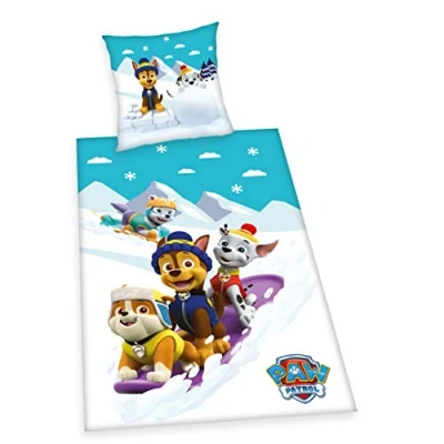 Obrázek Sada ložního prádla Herding PAW PATROL, oboustranný motiv, povlečení 140 x 200 cm, povlak na polštář 70 90 flanel/biber