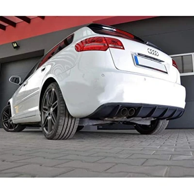 Obrázek Heckschürzenansatz (Diffuser) kompatibel mit Audi A3 8P Sportback 2008 2012 (GFK)