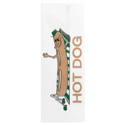 Obrázek Garcia de Pou 500 Einheit fettdicht Hot Dog Staubbeutel 34 GSM in Box, 7 + 5 x 18 cm, greasproof Pergament, weiß, 30 cm
