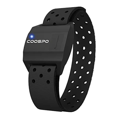 Obrázek COOSPO HW706 Herzfrequenzmesser Aufladen Pulsmesser mit Armband per Bluetooth/ANT+, Herzfrequenz Armgurt Optisch IP67 Wasserdichter, Kompatibel CoospoRide, Wahoo, Strava, Elite HRV