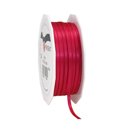 Obrázek PRÄSENT C.E. Pattberg Satin Magenta, 50 m Satinband zum Einpacken von Geschenken, 3 mm Breite, Geschenkband Dekorieren &amp; Basteln, Dekoband, Anlass