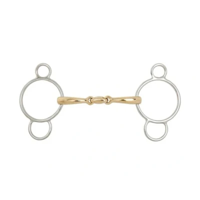 Obrázek BR dubble jointed pessoa soft contact snaffle bit 14mm