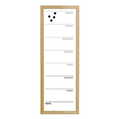 Obrázek Bi Office MM02418230 7 Tage Wochenplaner mit Notiztafel, MDF Rahmen lackierter Stahl, 60 x 20 cm großer, eichenfarben