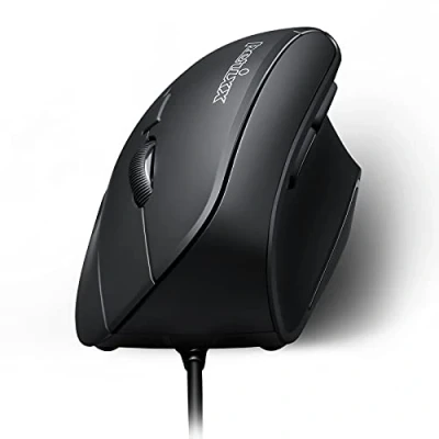 Obrázek Perixx 11209 PERIMICE 515 II Ergonomická vertikální myš 1000/1600 DPI přírodní design pro praváky, černá