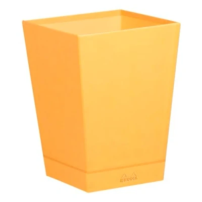 Obrázek Rhodia 318821C koš na papír (24 x 24 32 cm, umělá kůže, elegantní a praktický, ideální pro vaši kanceláři), 1 kus, Oranžová
