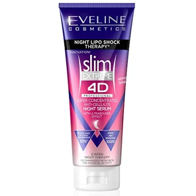 Obrázek Eveline Cosmetics Slim Extreme 4D formující tělo, modelující, snižující tuk, zpevňující, proti celulitidě, lifující (ultrazvukový efekt)