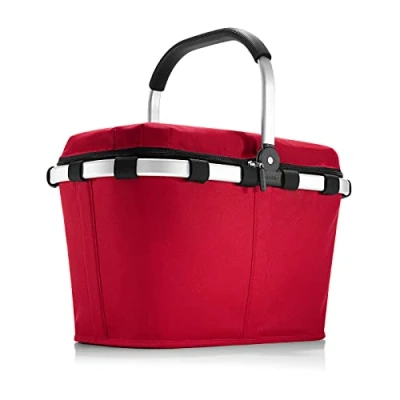 Obrázek reisenthel carrybag iso v červené barvě stabilní nákupní košík s funkcí chlazení elegantní a vodu odpuzující design uzavíratelným víkem