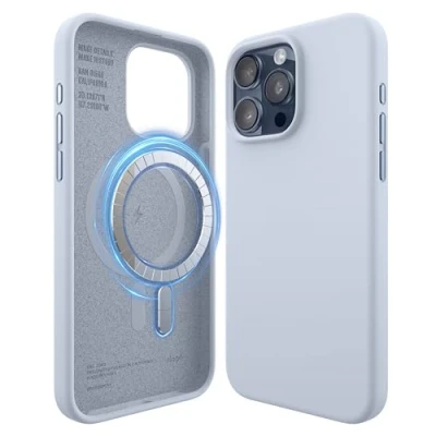 Obrázek elago Magnetické silikonové pouzdro kompatibilní s iPhone 15 Pro Max, veškerým příslušenstvím MagSafe, integrovaný magnet, prémiový silikon, ochranné na celé tělo [5vrstvá