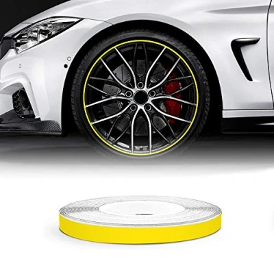 Obrázek 4R Quattroerre.it 10303 Reflektierende Dekorstreifen für Felgen, Wheel Trim Stripes Gelb, 5 mm x 6 mt