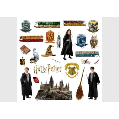 Obrázek Harry Potter Bradavice Nálepka na stěnu do dětského pokoje, nástěnné tetování, chlapecká dekorace od AG Design 30 x cm ADKS 3838