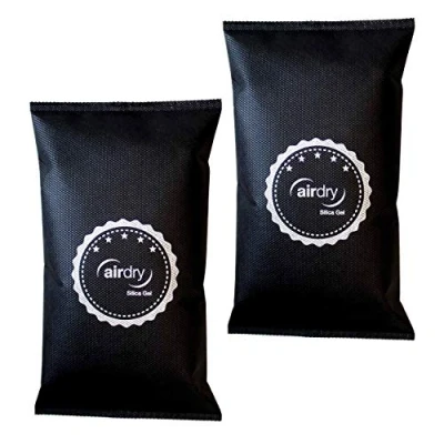 Obrázek Thomar Airdry Silica Gel odvlhčovač do auta 1,5 kg (2 x 750 g) odvlhčovací polštář se silikagelem vzduchu černý