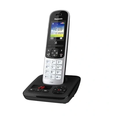 Obrázek Panasonic Bezdrátový telefon KX TGH720GS se záznamníkem hovorů (DECT telefon, nízký vyzařování, barevný displej, blokování hovorů, handsfree), černý